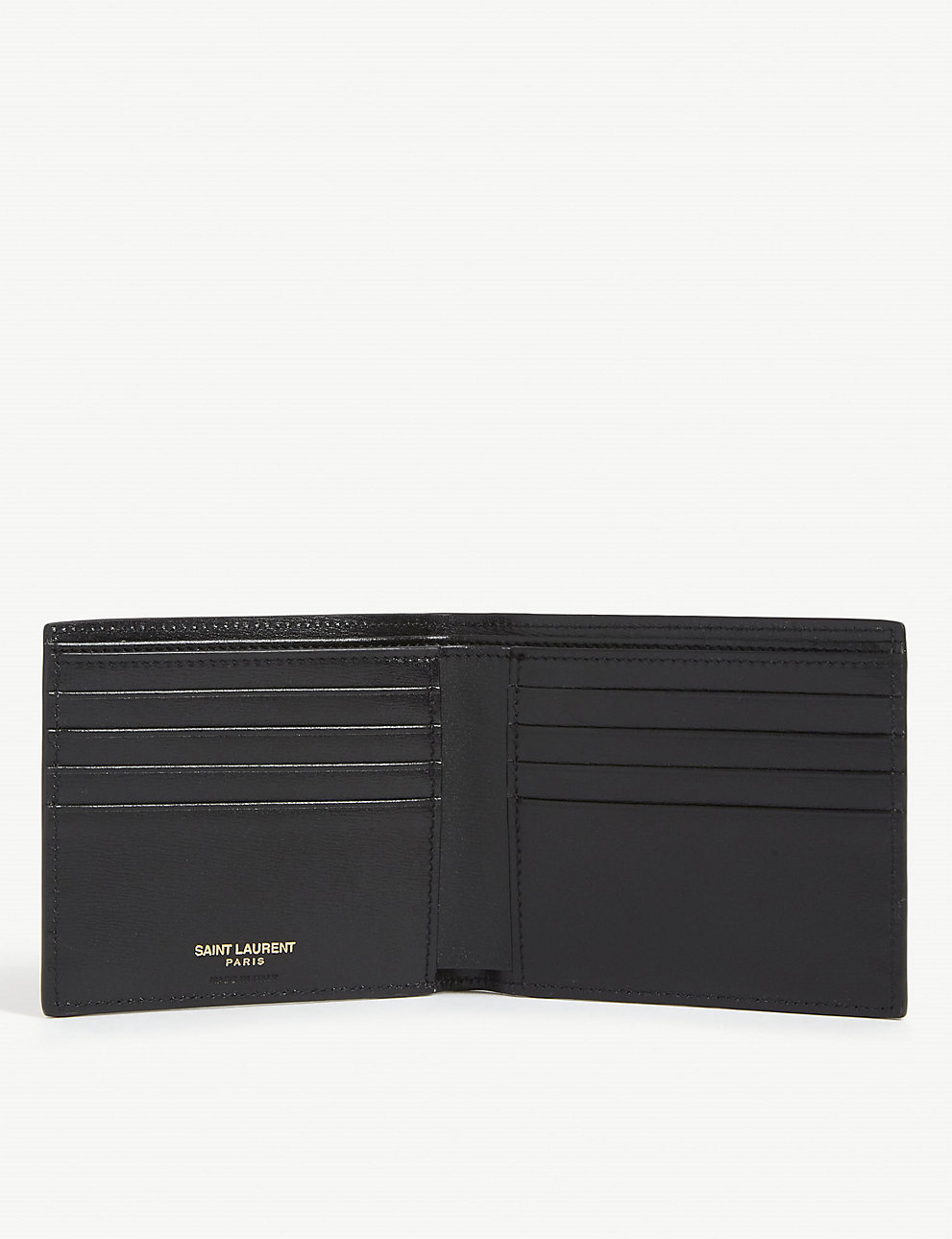 Leather wallet Saint Laurent Black in Leather - 30940271