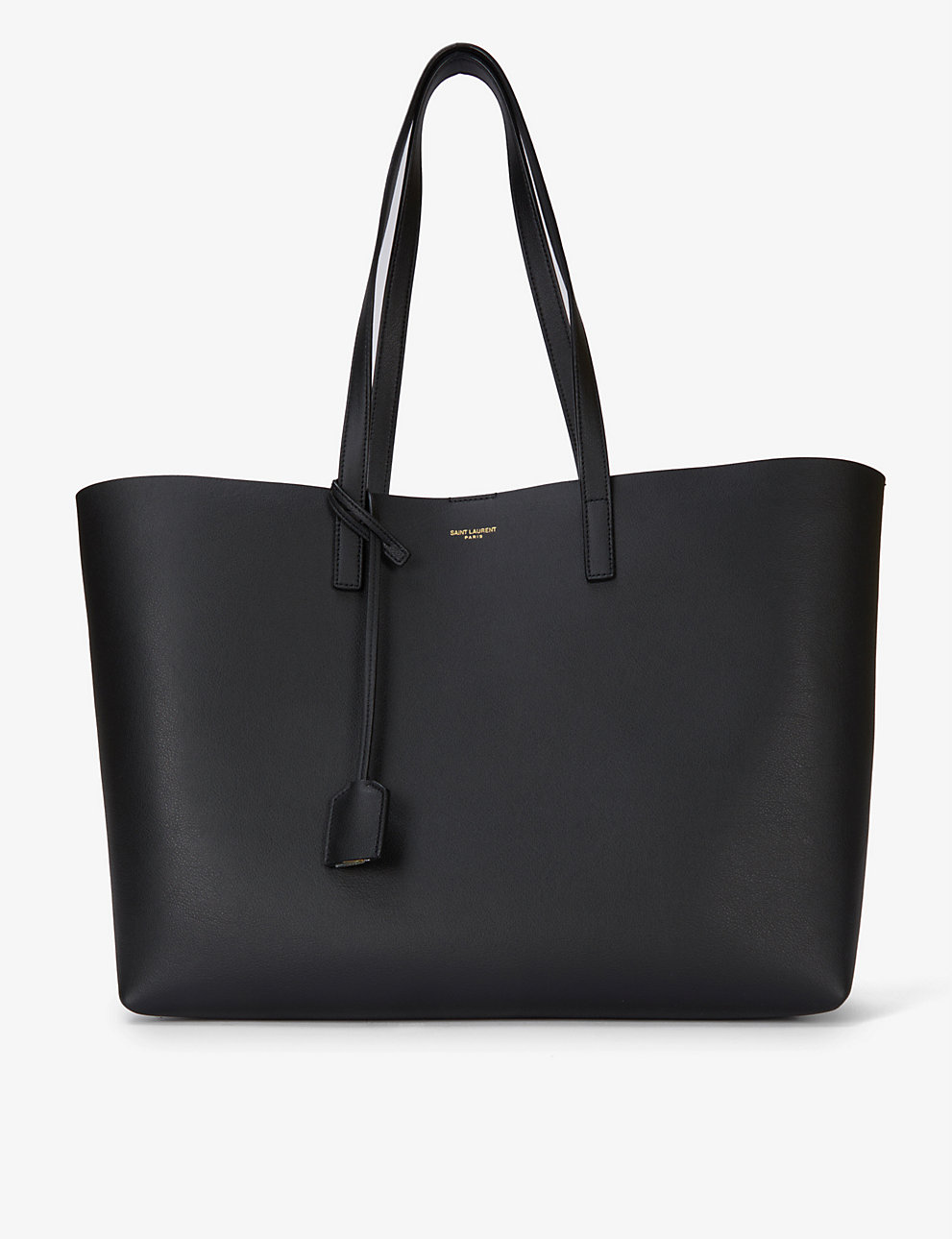 SAINT LAURENT Logo-print large leather tote bag BLACK – Top Quality Yves  Saint Laurent Bags Shop