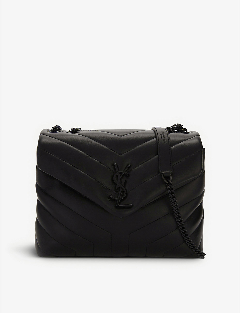 laurent lille skuldertaske sort/sort – Top kvalitet Yves Saint tasker Shop